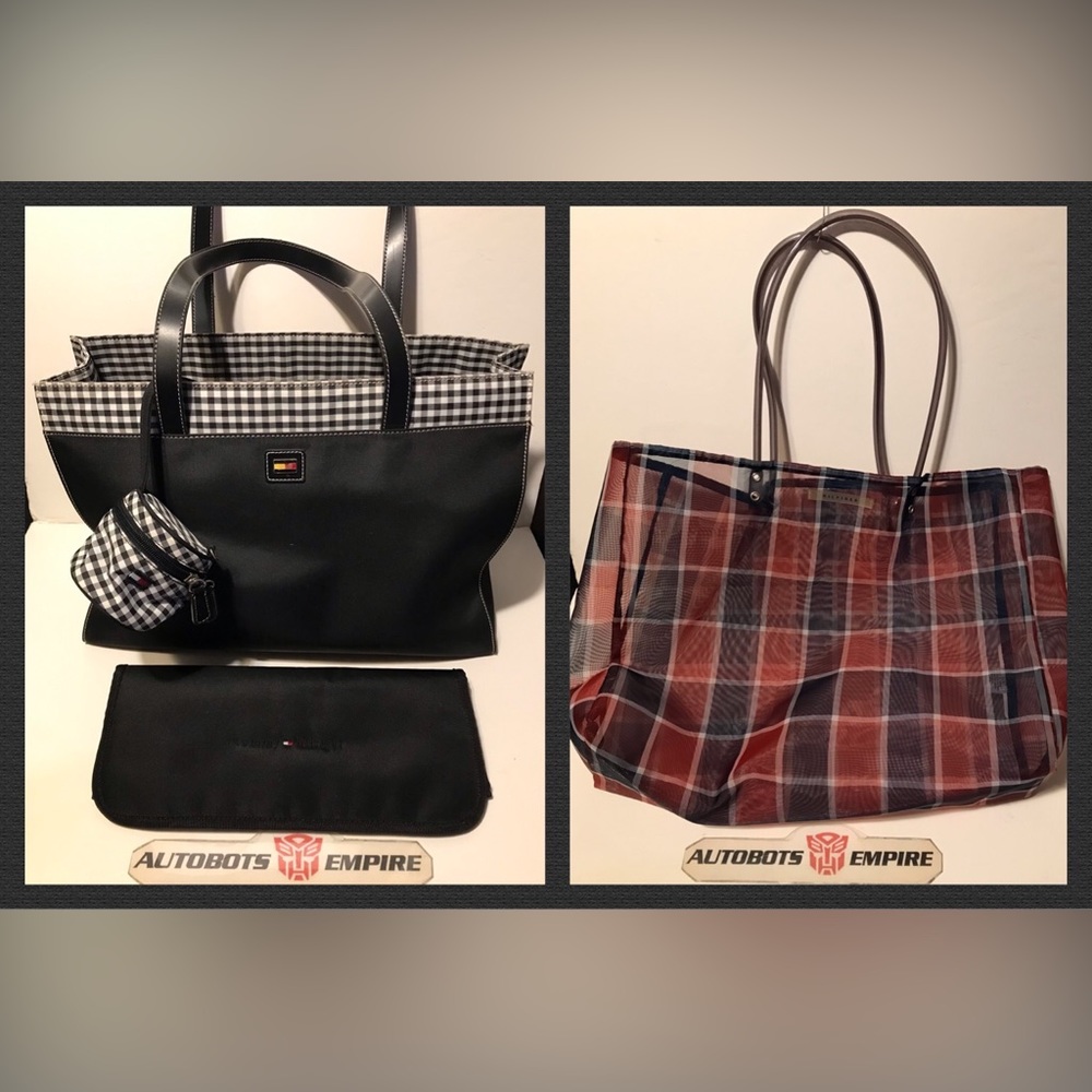Vintage Womens 2 TOMMY HILFIGER BABY & BEACH Mesh Shoulder Bag lv rl rlpc coach